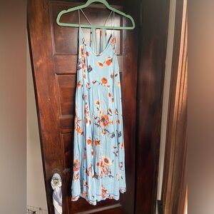 Urban Outfitters Blue Floral Midi Dress- Size 6